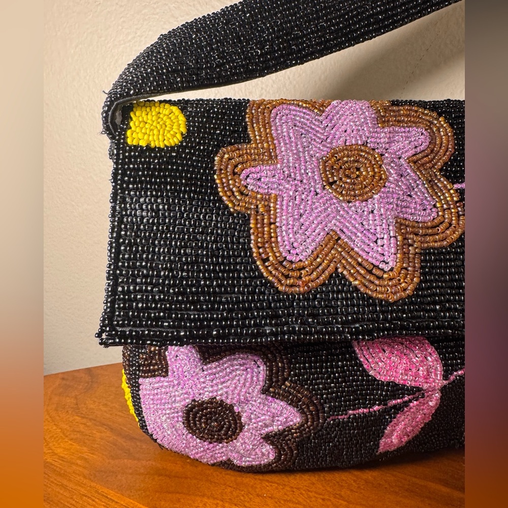 Vintage Another Y&S Original Beaded Flower Bag - Picture 2 of 10